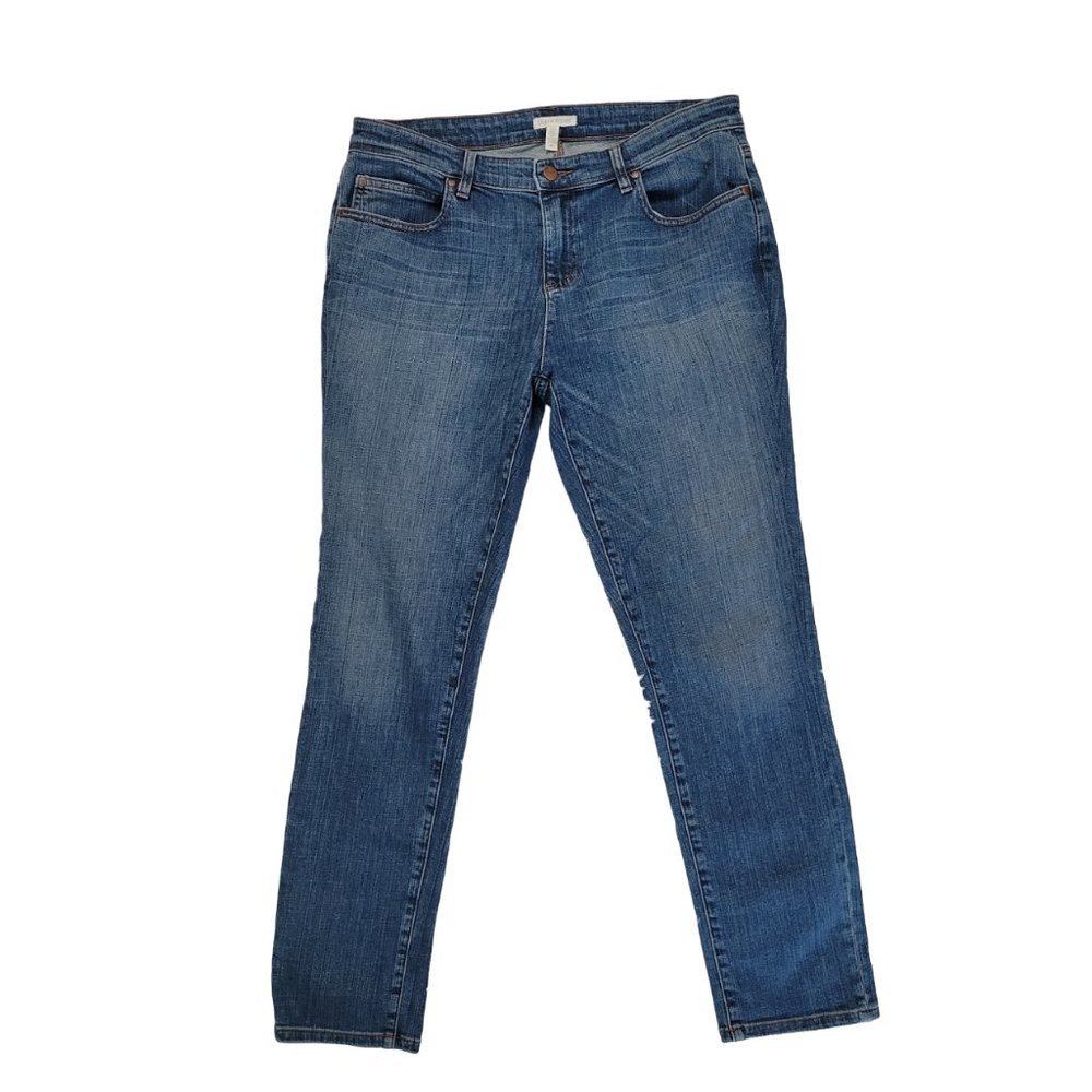 Eileen Fisher Blue Organic Cotton Jeans - Size 10